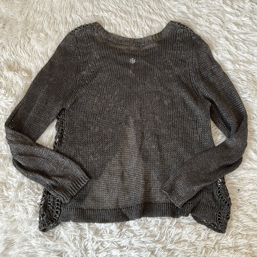 Margaret O’Leary Open Back Lace Sweater